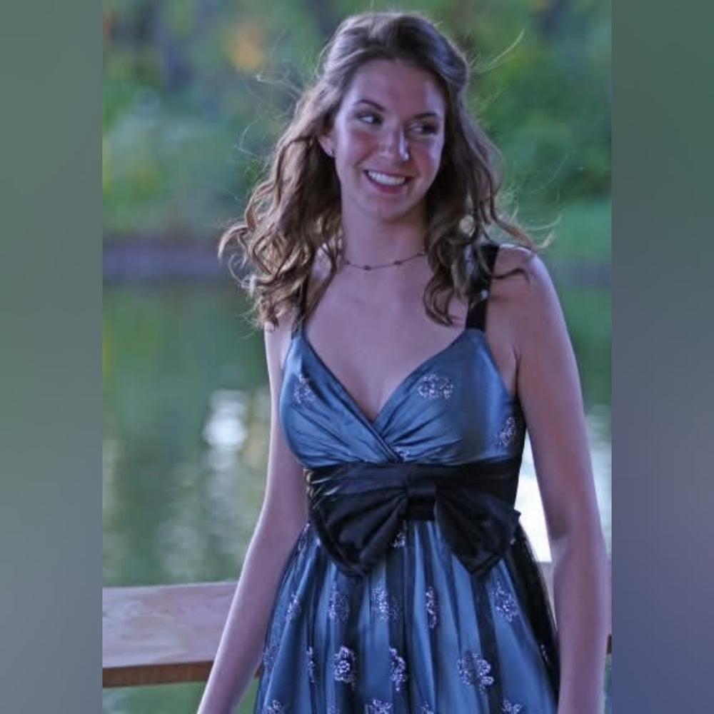 Morgan & Co. Blue and Black Floral Dress
